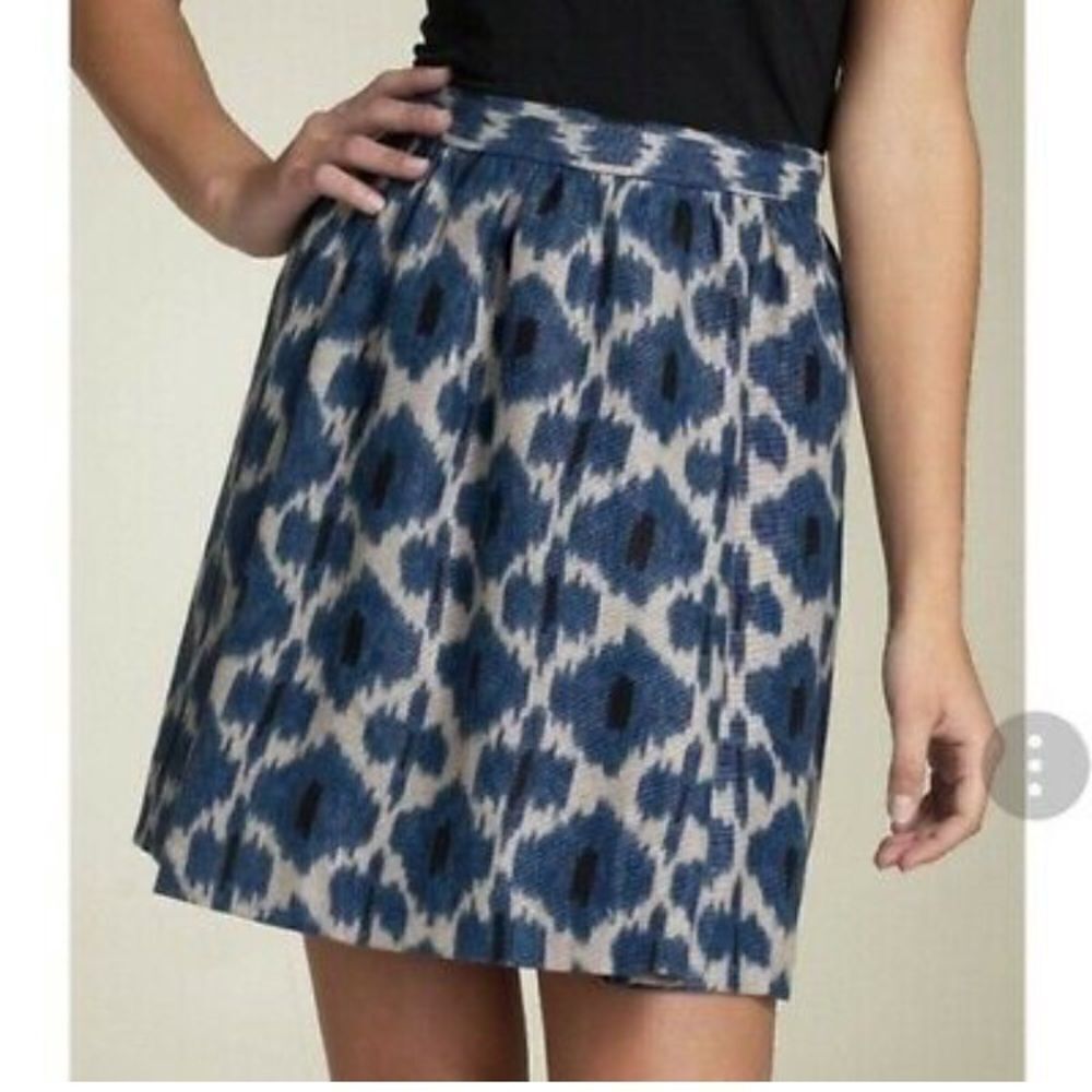 Michale Kors pleated Ikat linen skirt. Sz 8